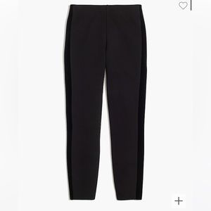 J crew Gigi pants with velvet tuxedo stripe